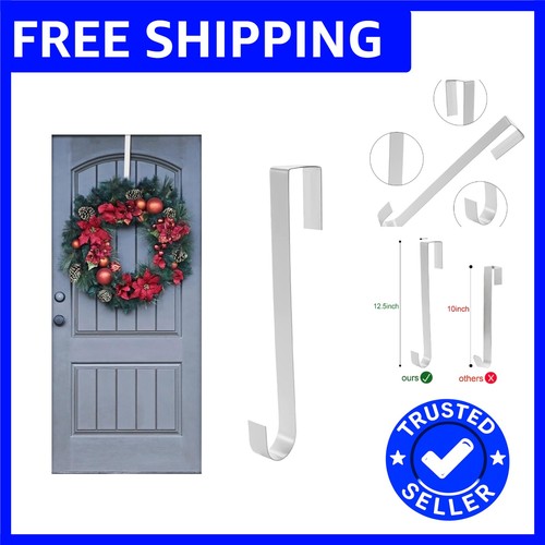 Versatile white wreath hanger - white,