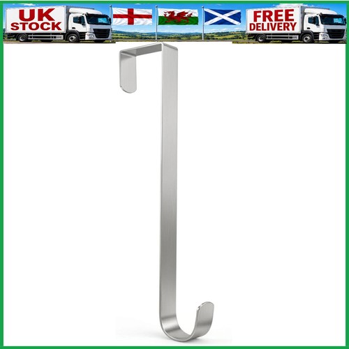 Silver metal wreath hanger - silver,
