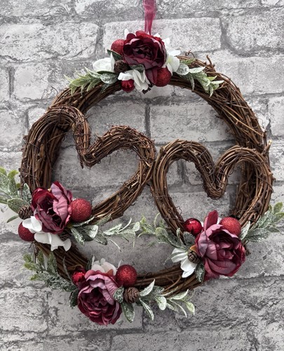 Double heart christmas wreath - heart,