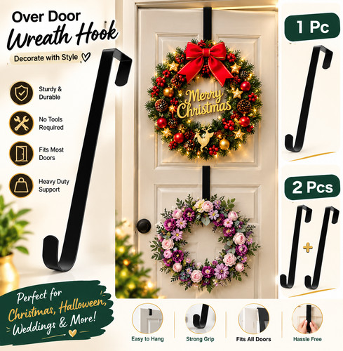 2pcs floral wreath hanger over - 2pcs,