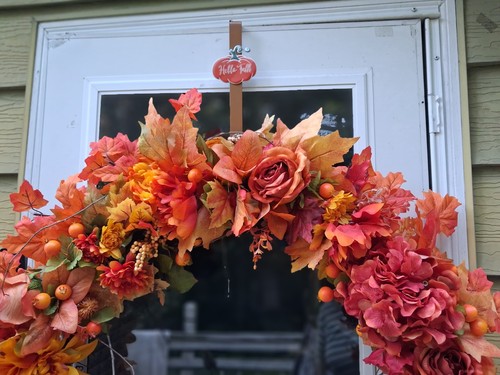 Fall wreath orange - fall, in