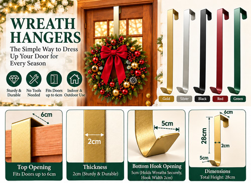 Over door hanger wreath - over,