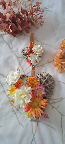 Handmade autumn heart wreath - handmade,