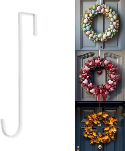 Wreath door hanger hook - door, metal