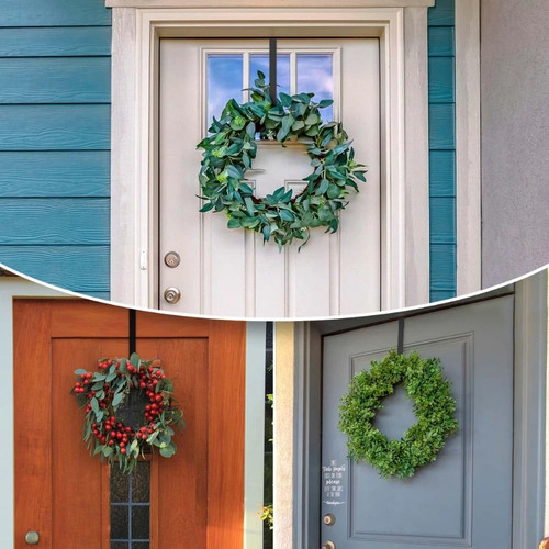 Christmas wreath hanger over - wreath,